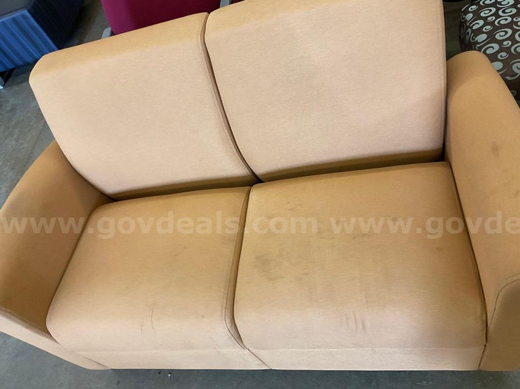 Duke Mustard Yellow Cushioned Couch
