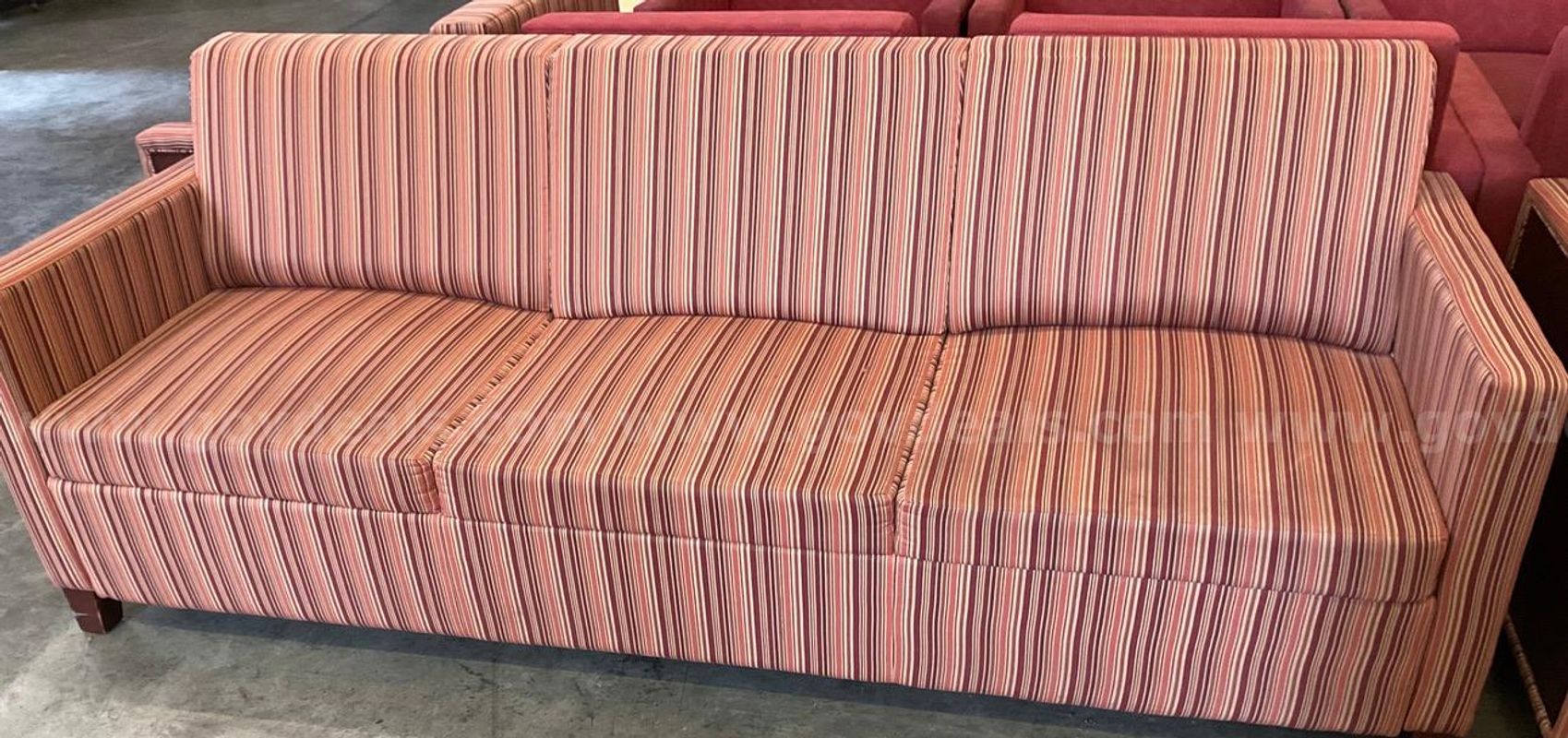Red Striped Couch
