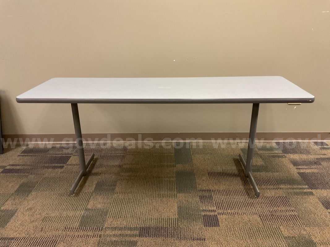 10 Long Grey Tables
