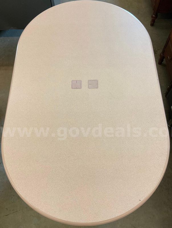 Tan Oval Table