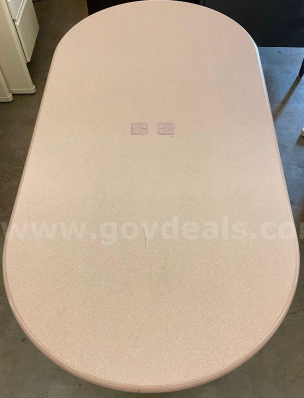 Tan Oval Table