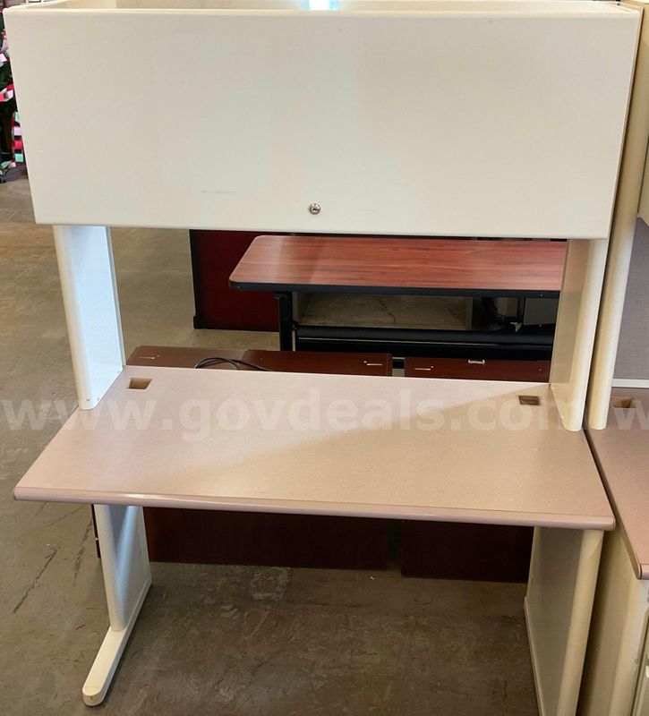 Desk with Security Cabinet