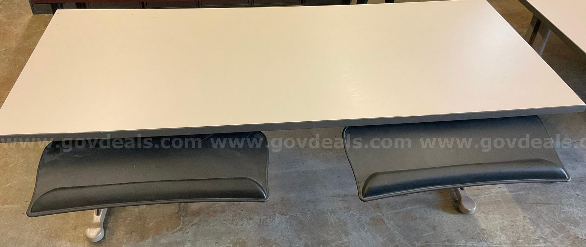 Table with Keyboard Shelves