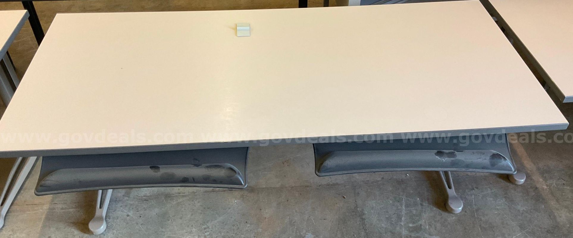 Table with Keyboard Shelves