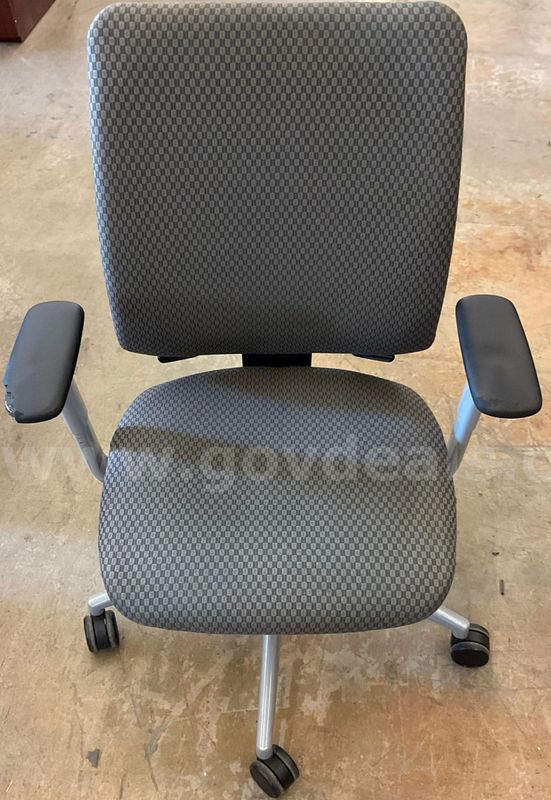 Grey Patterned Office Chair