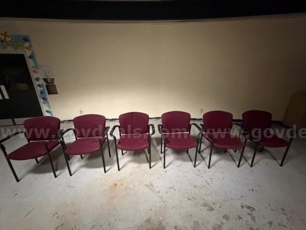 Stackable Upholstered Chairs (Lot of 6)
