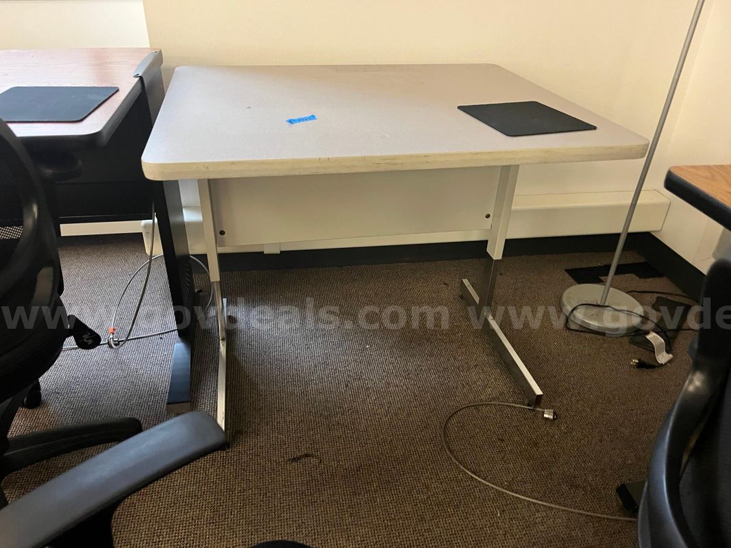 Adjustable Grey Metal Table