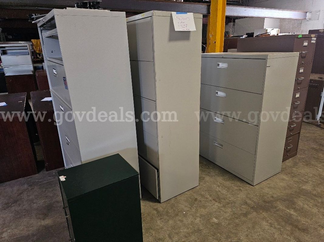 (5) File cabinets - various types
