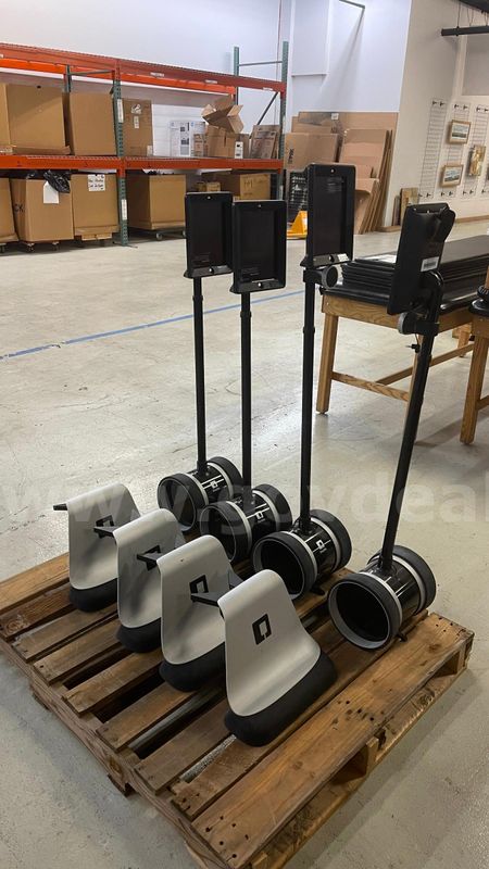 (4) Double Robot iPad stands and charging base