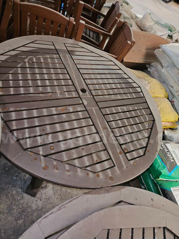 Teak patio furniture - tables and chairs
