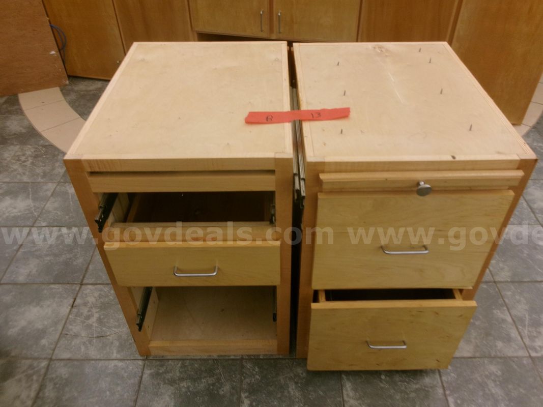 Wood Cabinet W/Drawers