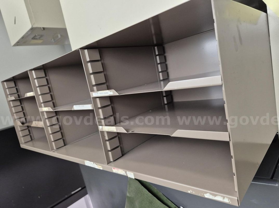 Mail Sorter, Document Organizer, Metal, Beige