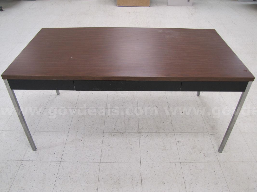 Wood and metal table