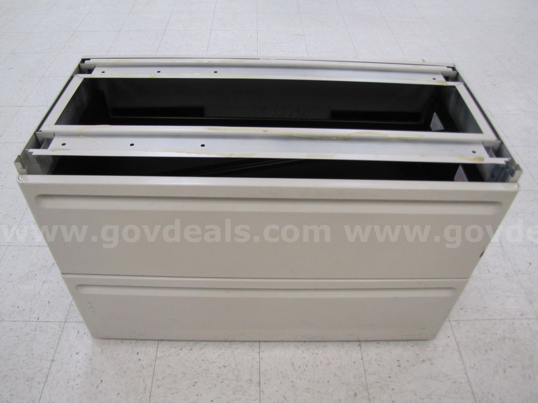 Open top 2 drawer lateral filing cabinet