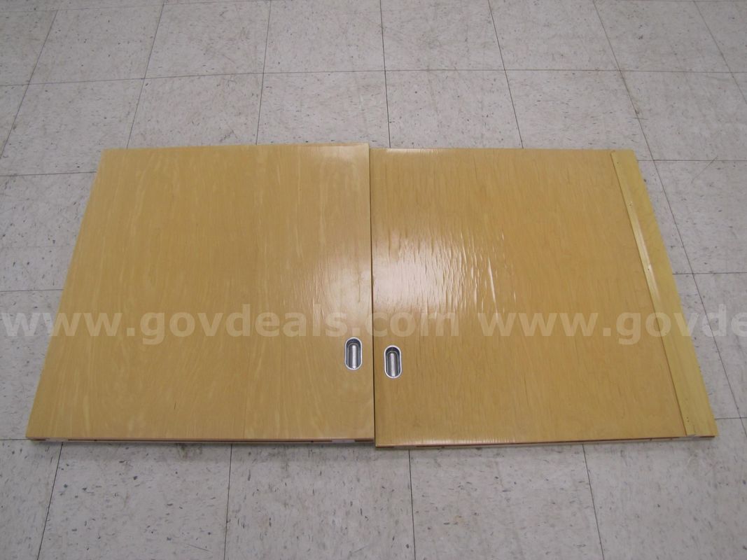 Pair of wooden sliding doors