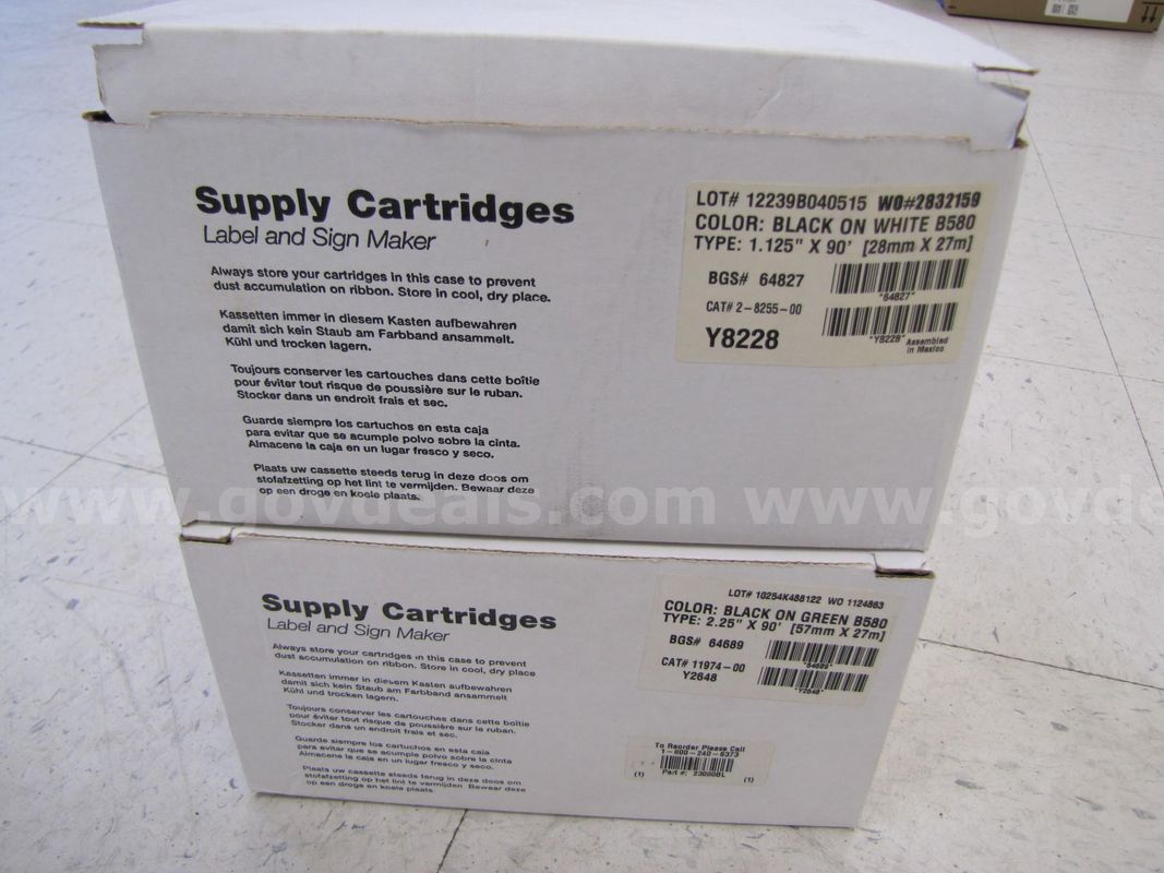 Mixed cartridges for label and sign makers