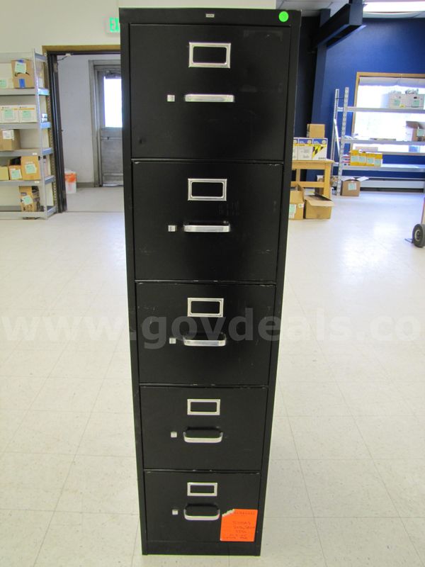 Five drawer filing cabinet