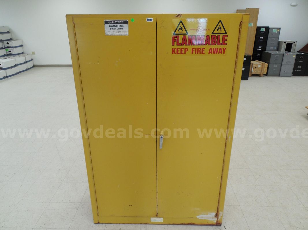 Two door metal cabinet