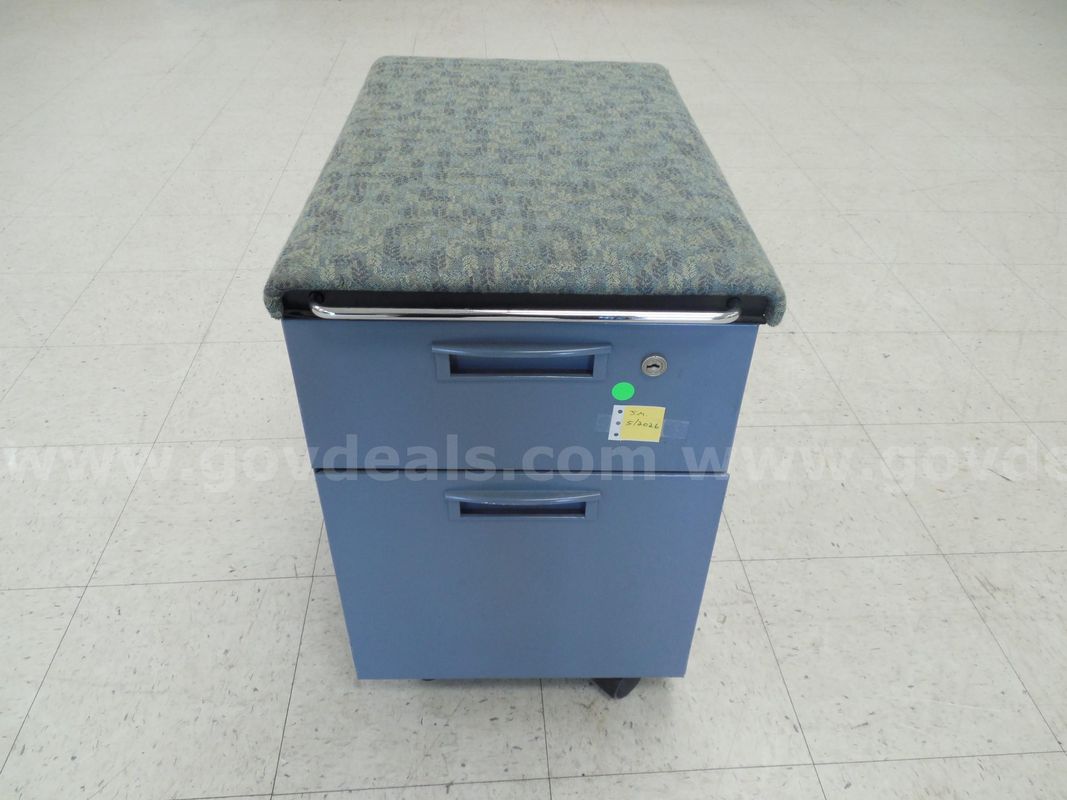 Rolling two drawers filing cabinet