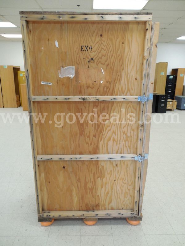 Large wooden shipping crate