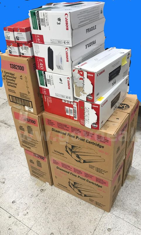 (4) Dell Premium toner cartridges, (6) Lexmark toner cartridges, (6) Canon toner cartridges